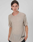 T-SHIRT A RETE BEIGE