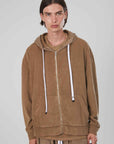 FELPA SPUGNA ZIP BROWN