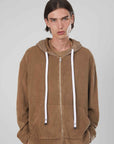 FELPA SPUGNA ZIP BROWN