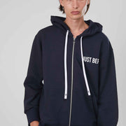 FELPA ZIP BASIC NAVY