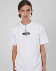 T-SHIRT ZIP CORTA ETICHETTA WHITE