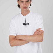 T-SHIRT ZIP CORTA ETICHETTA WHITE