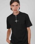 T-SHIRT ZIP CORTA ETICHETTA BLACK