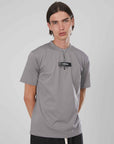 T-SHIRT ZIP CORTA ETICHETTA GREY