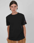 T-SHIRT AQUILA RICAMATA BLACK