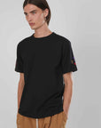 T-SHIRT AQUILA RICAMATA BLACK