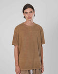 T-SHIRT IN SPUGNA BROWN