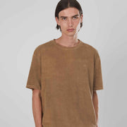 T-SHIRT IN SPUGNA BROWN