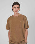 T-SHIRT IN SPUGNA BROWN