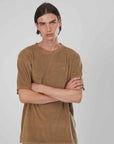 T-SHIRT IN SPUGNA BROWN