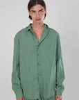CAMICIA LINO GREEN