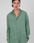 CAMICIA LINO GREEN