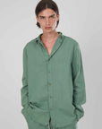CAMICIA LINO GREEN