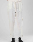PANTALONI LINO WHITE