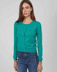 CARDIGAN ROMBI TRAFORATO GREEN