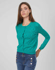 CARDIGAN ROMBI TRAFORATO GREEN