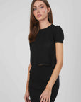 T-SHIRT IN MAGLIA TRAFORATA BLACK