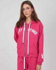 FELPA ZIP J.B4 FUXIA