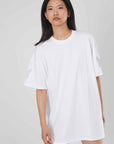 T-SHIRT OVER PITTBULL RICAMO WHITE