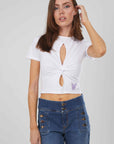 T-SHIRT INCROCIO WHITE