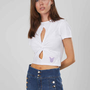 T-SHIRT INCROCIO WHITE