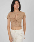 T-SHIRT INCROCIO BROWN