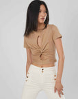 T-SHIRT INCROCIO BROWN