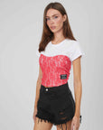 T-SHIRT CORPETTO PIZZO ROSA