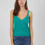 TOP ROMBI TRAFORATO GREEN