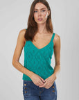 TOP ROMBI TRAFORATO GREEN