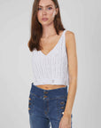 TOP CORTO A TRECCE WHITE