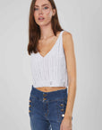 TOP CORTO A TRECCE WHITE