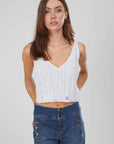 TOP CORTO A TRECCE WHITE