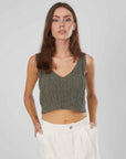 TOP CORTO A TRECCE GREEN