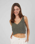 TOP CORTO A TRECCE GREEN