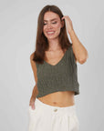 TOP CORTO A TRECCE GREEN