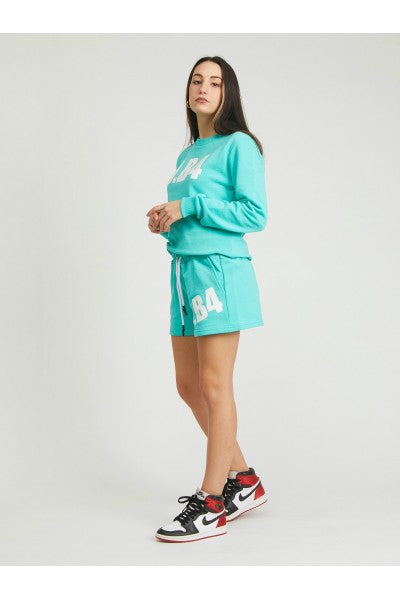 SHORTS IN FELPA LOGO TIFFANY Justbefore