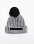SPEAKING POMPON WOOL GRAY BEANIE