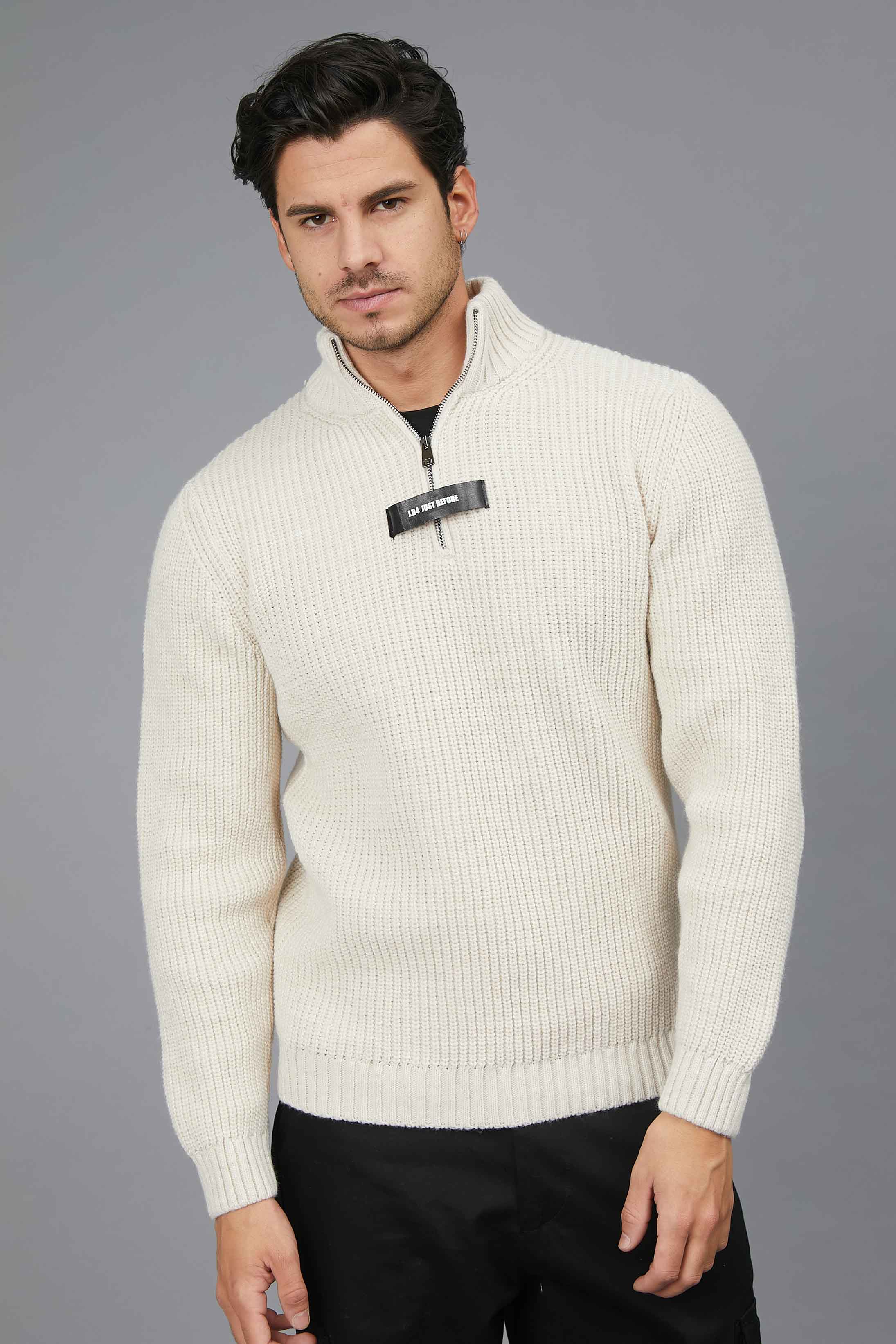 PARICLE JERSEY WITH SHORT ZIP