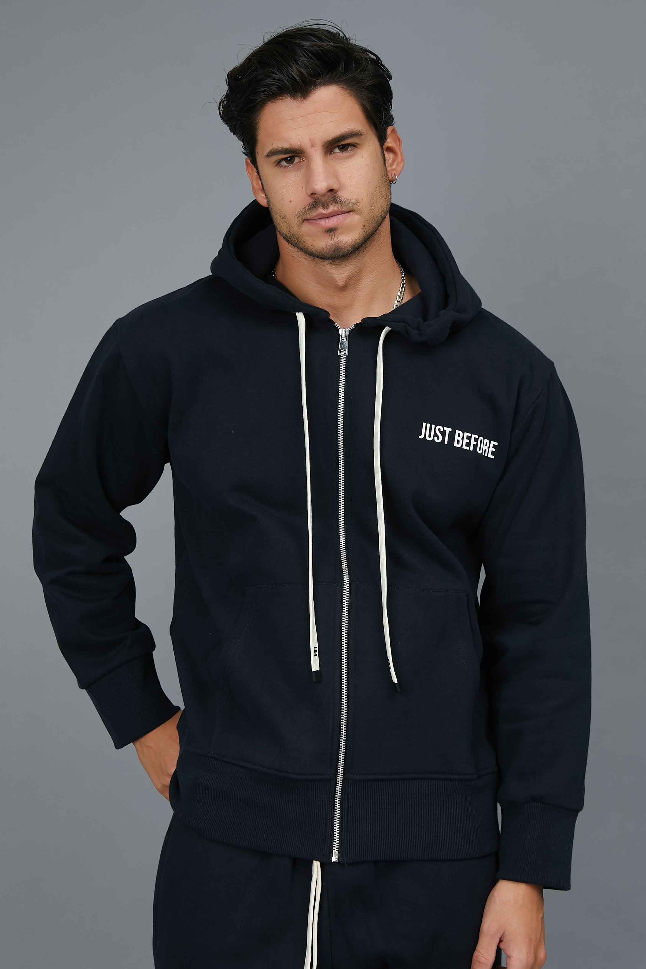BASIC ZIP SWEATSHIRE