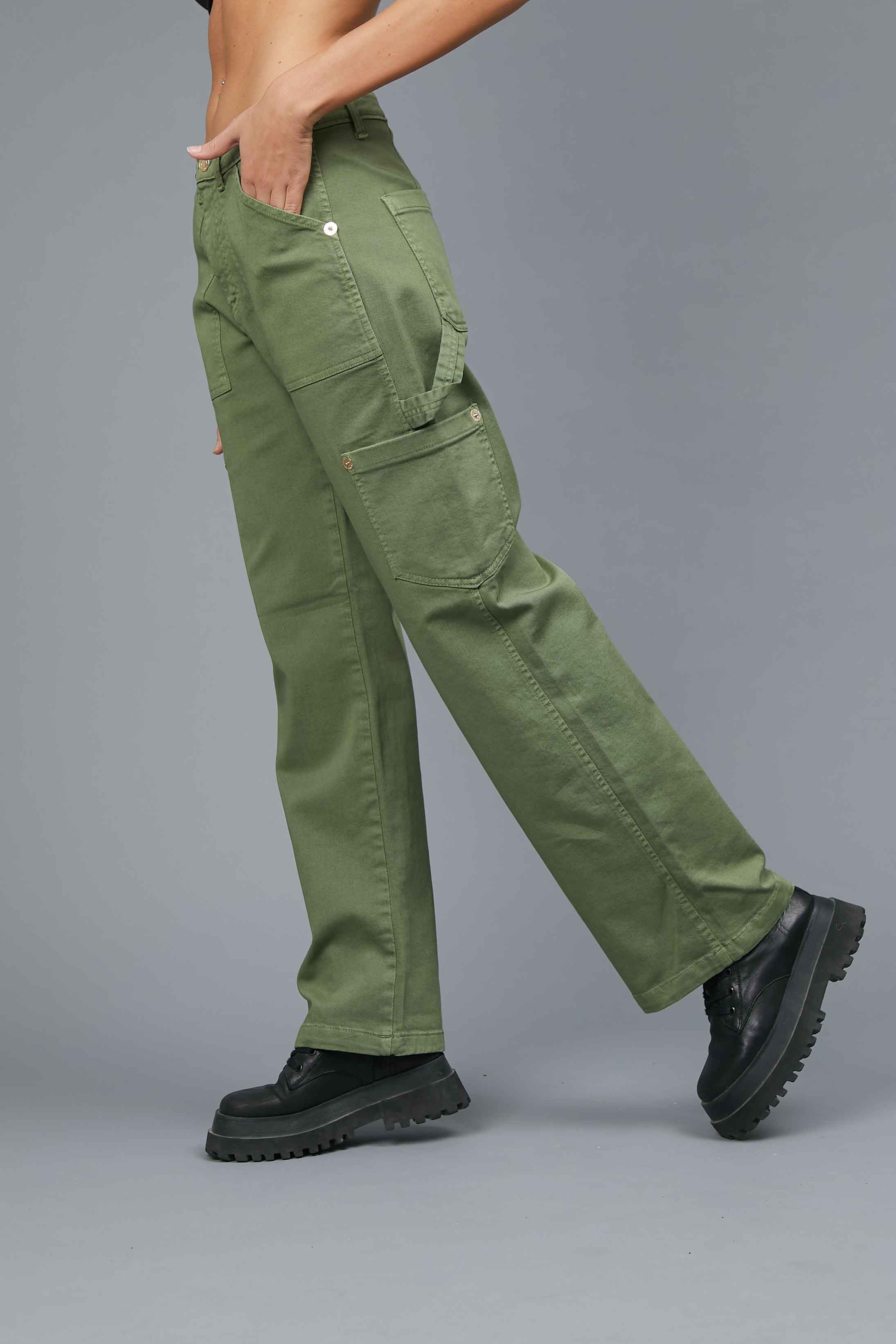 CARGO DENIM SAGE GREEN