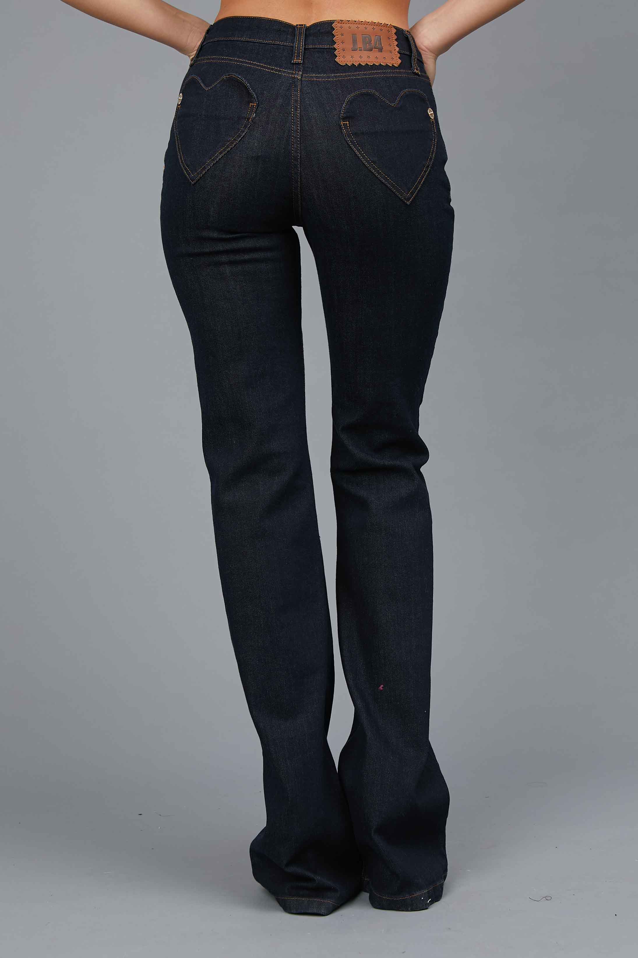 DENIM HEART POCKET BULL PANTS