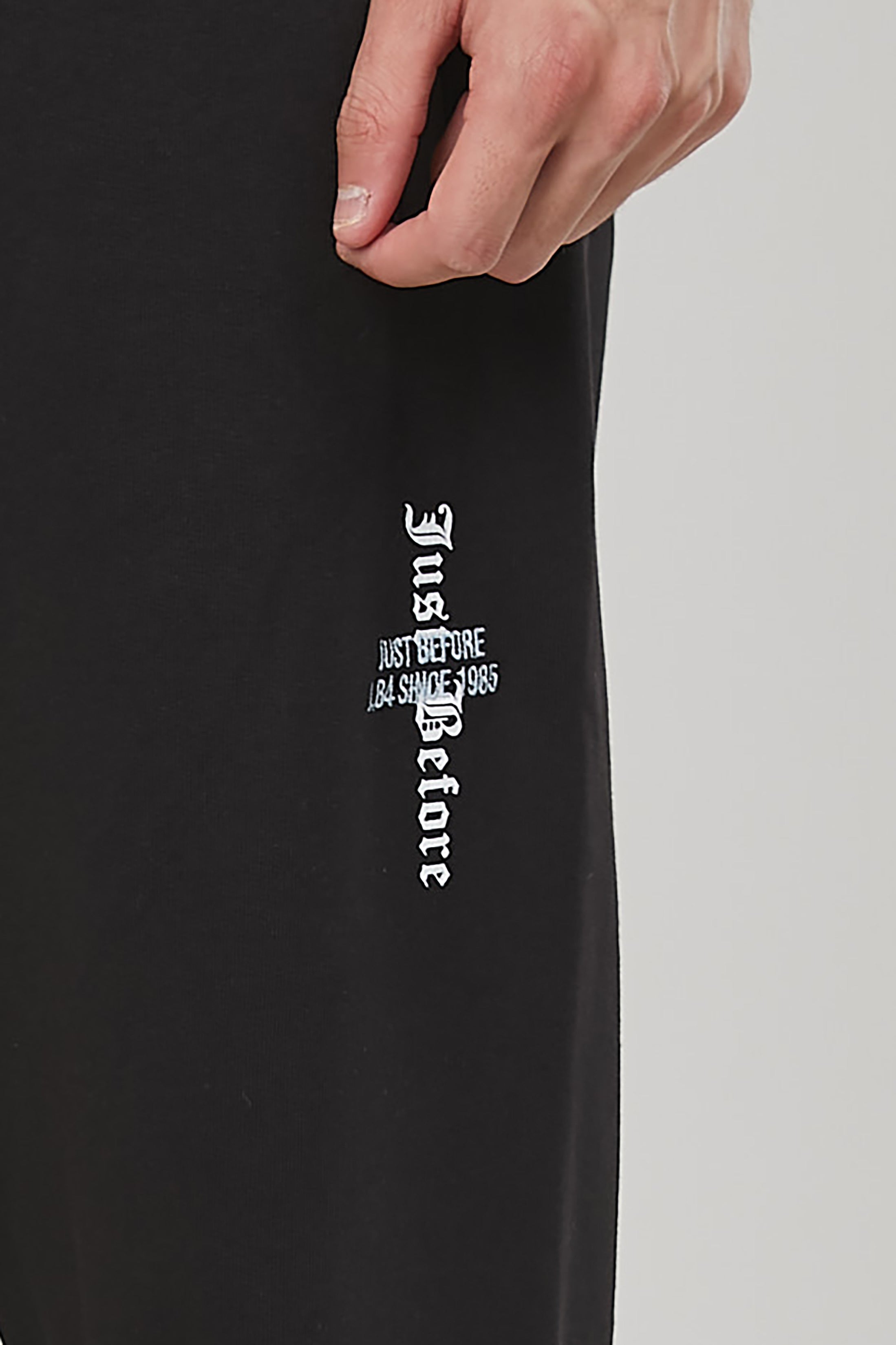 PANTALONI RICAMO STAMPA GOTICA BLACK