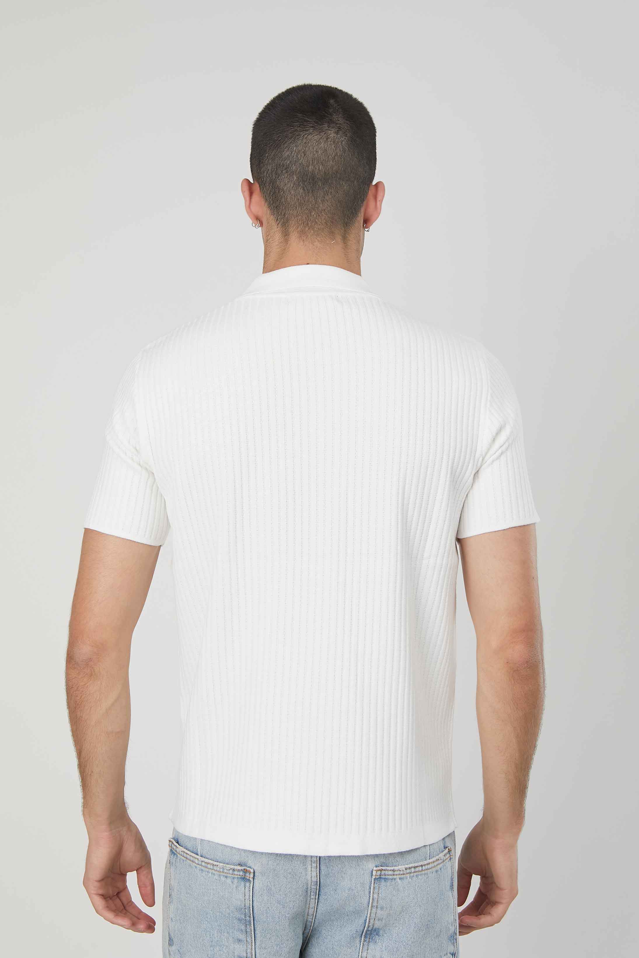 POLO IN MAGLIA A COSTE WHITE