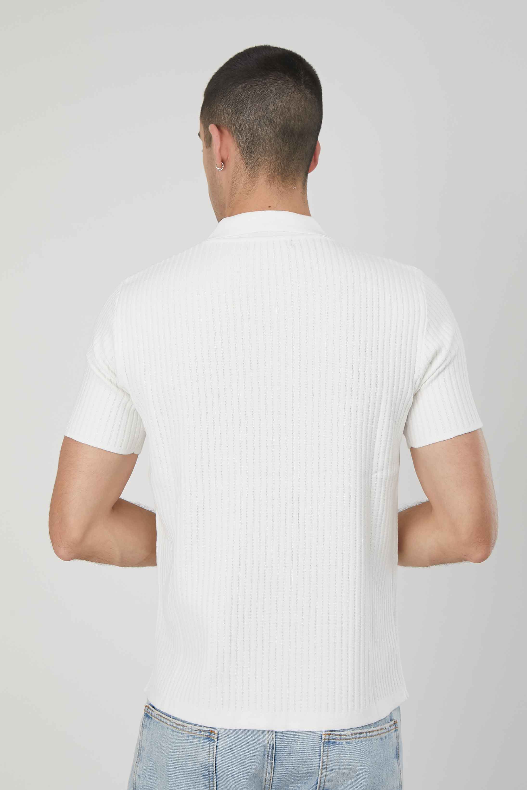 POLO IN MAGLIA A COSTE WHITE
