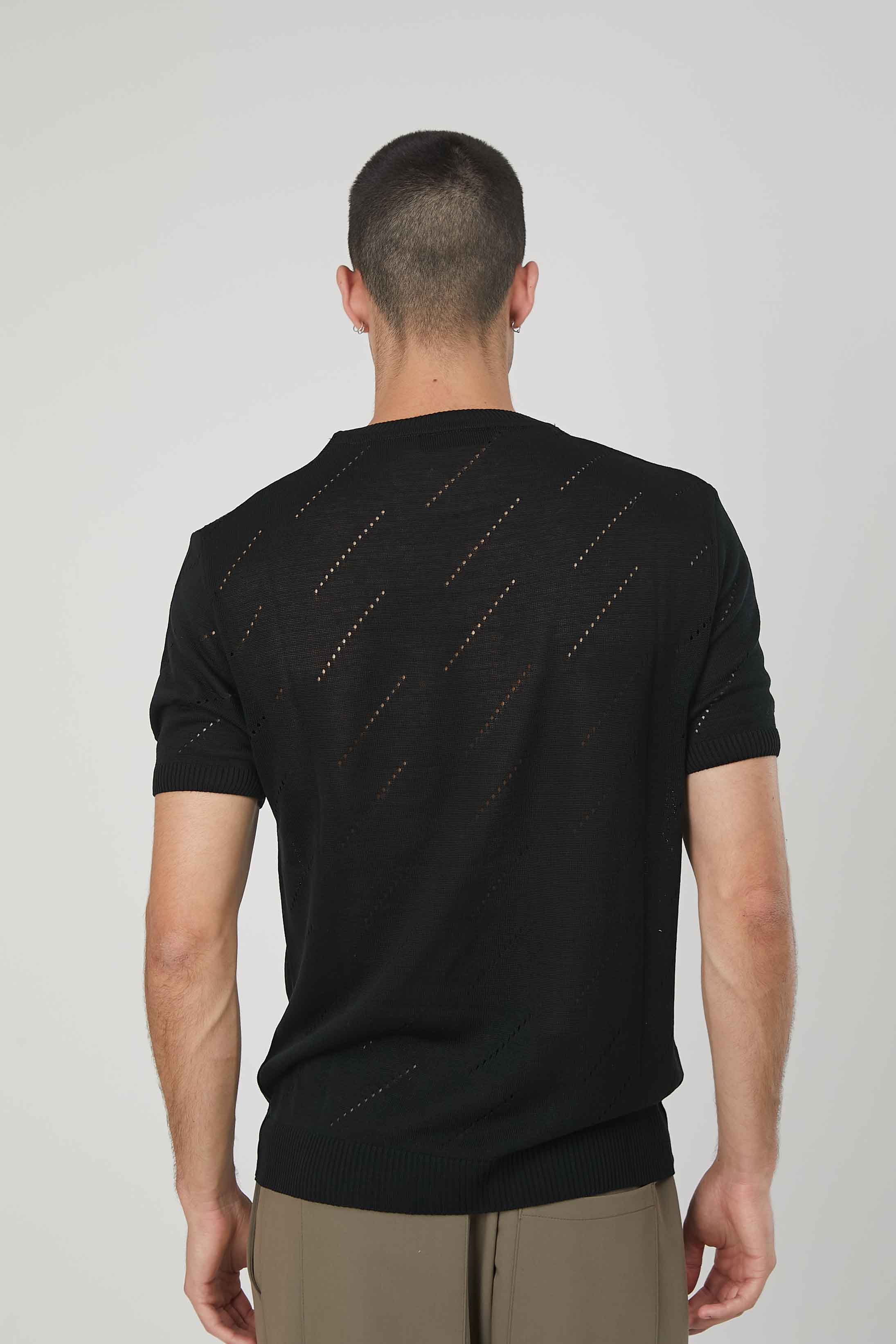 MAGLIA TRAFORATA BLACK