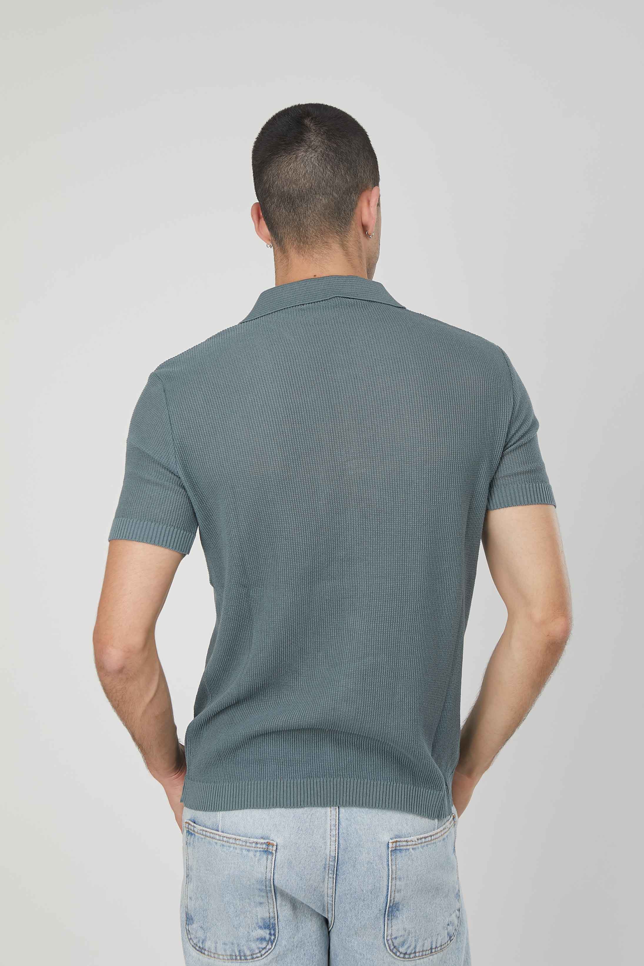 POLO CON BOTTONI OCEAN BLUE