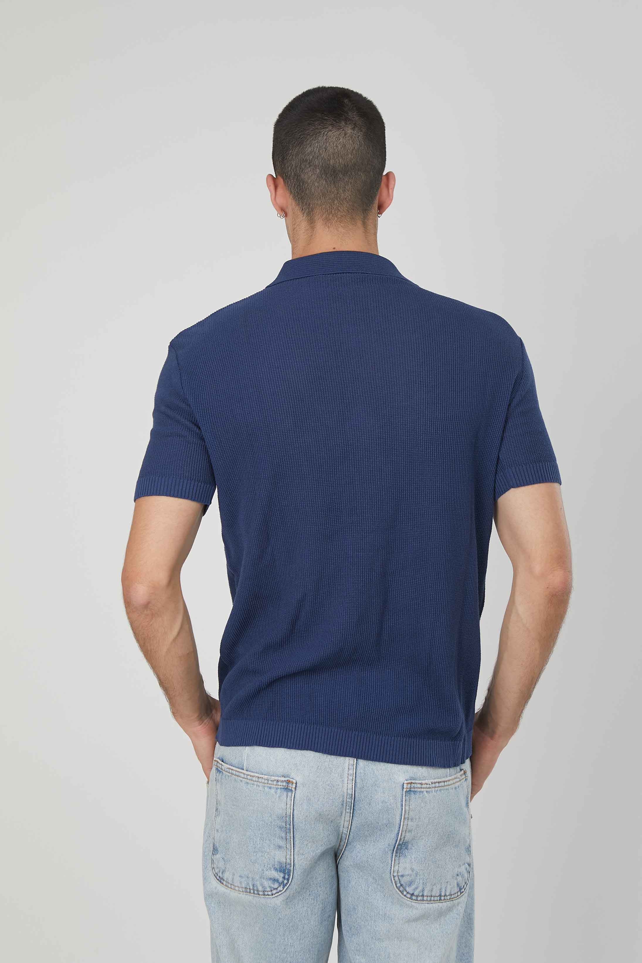 POLO CON BOTTONI BLUE