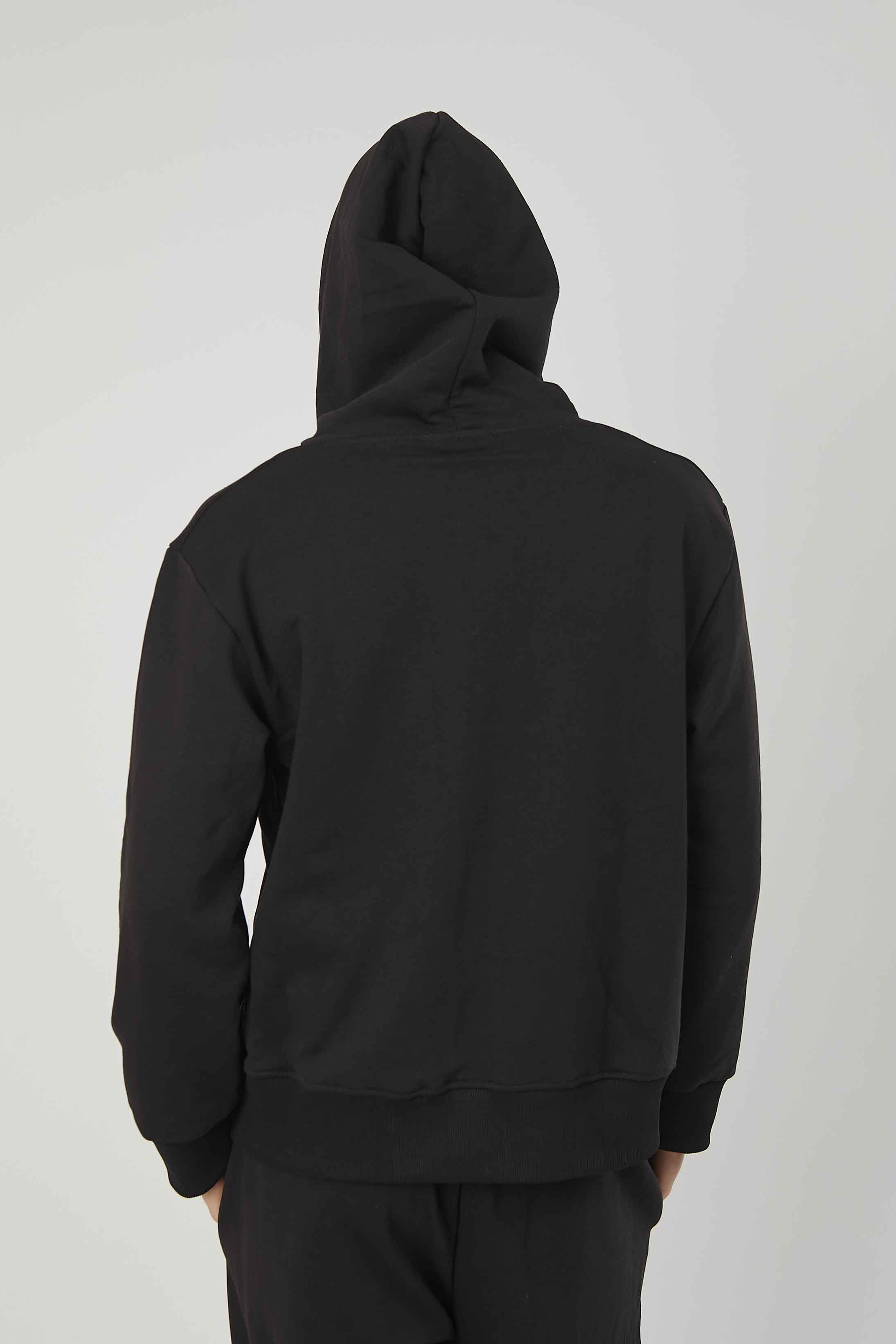 FELPA ZIP RICAMO STAMPA GOTICA BLACK