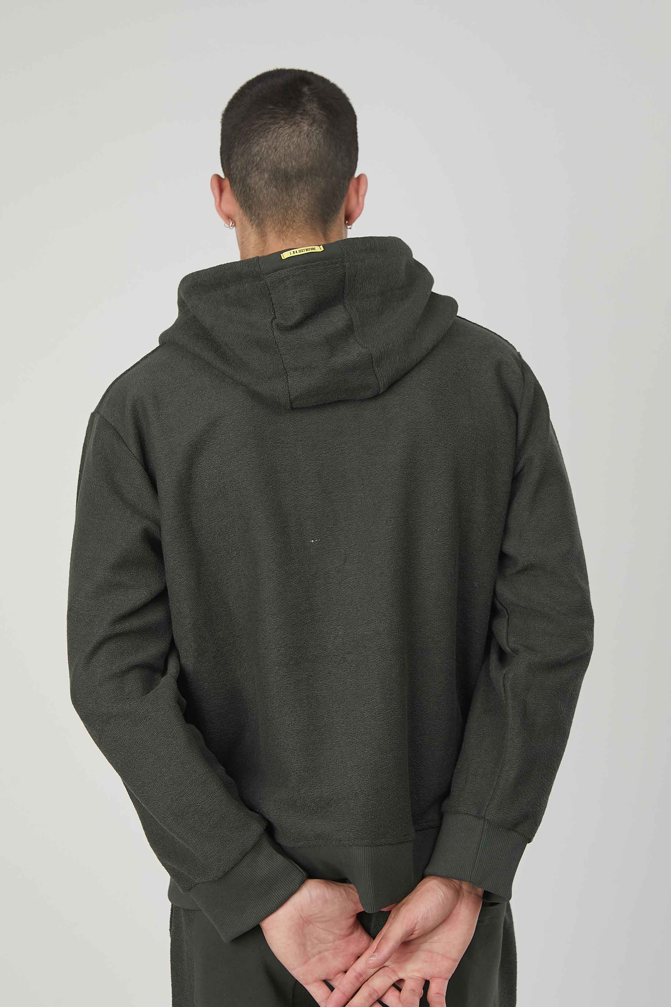 FELPA GARZATA ZIP TASCONI MILITARY